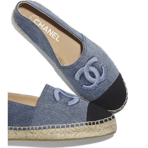 chanel espadrilles blue denim|chanel espadrilles.